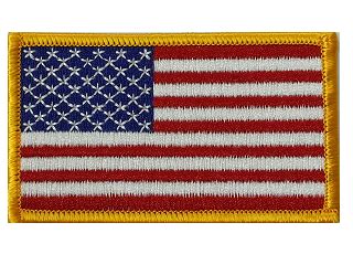 AMF-E Embroidered American Flag with Heat Seal Back