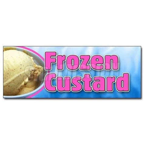 Signmission Frozen Custard Decal Sticker Ice Cream Cones Sundae Banana