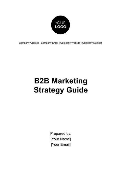 B2B Marketing Strategy Guide Template - Edit Online & Download Example ...