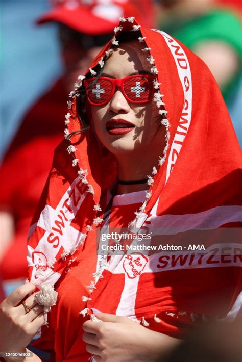 A Fan Of Switzerland During The Fifa World Cup Qatar 2022 Group G