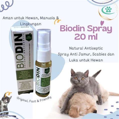 Jual Biodin Spray Ml Obat Jamur Scabies Kucing Anjing Kelici Aman