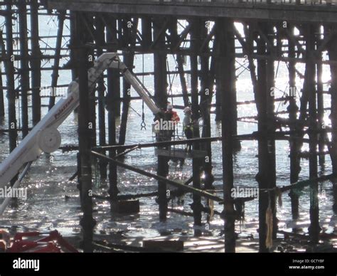 Hastings Pier fire Stock Photo - Alamy