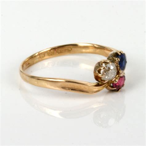 Buy Antique Ruby Sapphire And Diamond Ring Sold Items Sold Rings