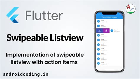 Implementation Of A Flutter Swipeable Listview For Beginners