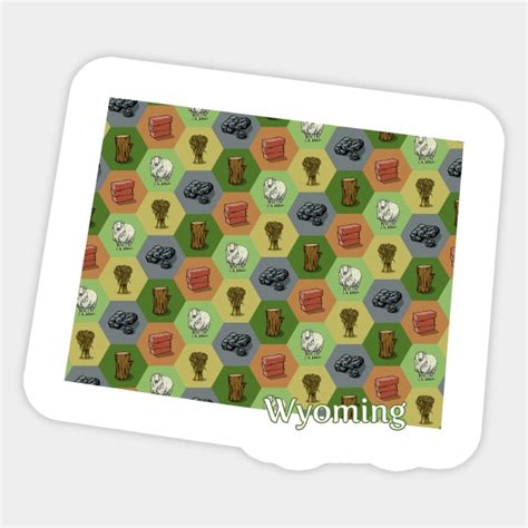 Wyoming State Map Board Games Board Games Sticker Teepublic