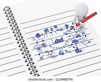 D Renderer Illustration White People Spiral Stock Illustration