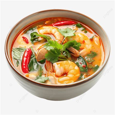 Tom Yum Kung Soup Traditional Thai Spicy Soup Thai Food Food Asian