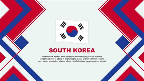 South Korea Flag Abstract Background Design Template. South Korea ...