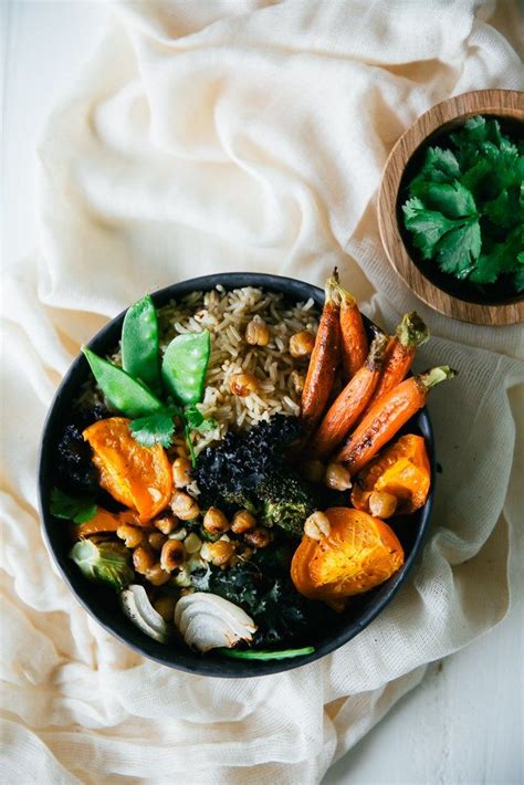 Roasted Veggie Rice Bowl With Lemon Garlic Tahini Sauce The Blonde