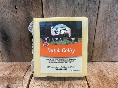 1 Lb Dutch Colby Cheese Dutch Meadows Farm