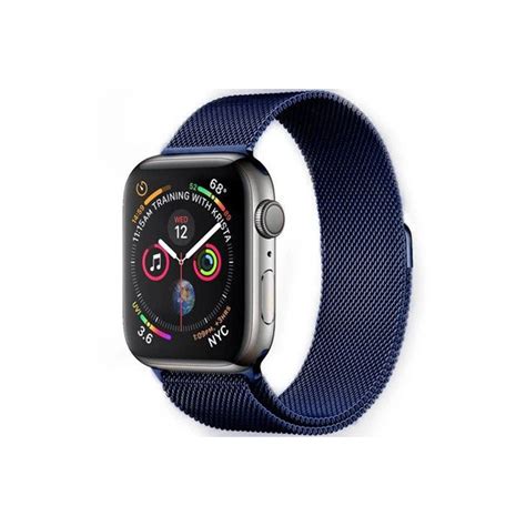 Apple Watch Stainless Steel Milanese Loop Watch Band- Blue