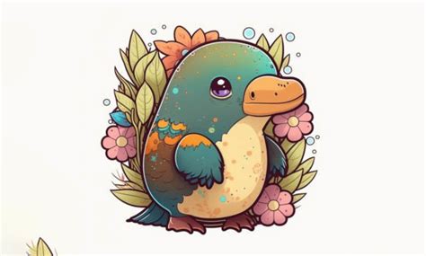 Cute Platypus Kawaii Clipart Graphic By Poster Boutique · Creative Fabrica