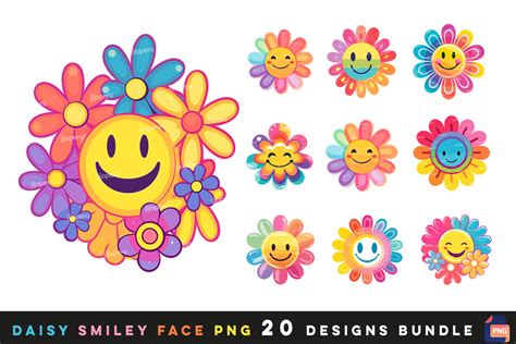 Daisy Smiley Face Png Graphic By Jijopero · Creative Fabrica