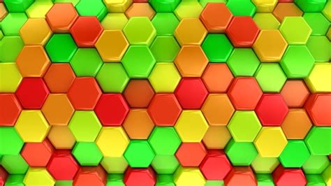 Animated Colored Hexagons Motion Graphics Videohive