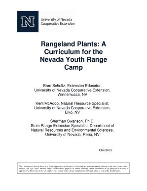 Fillable Online Unce Unr Rangeland Plants University Of Nevada