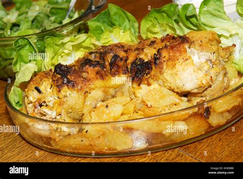 Roasted Rolled Chicken Stock Photo Alamy