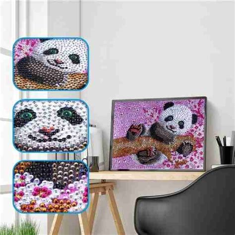 Diamond Painting Panda 15x20 Cm BRAOGBILLIG NO Korssting Pakker