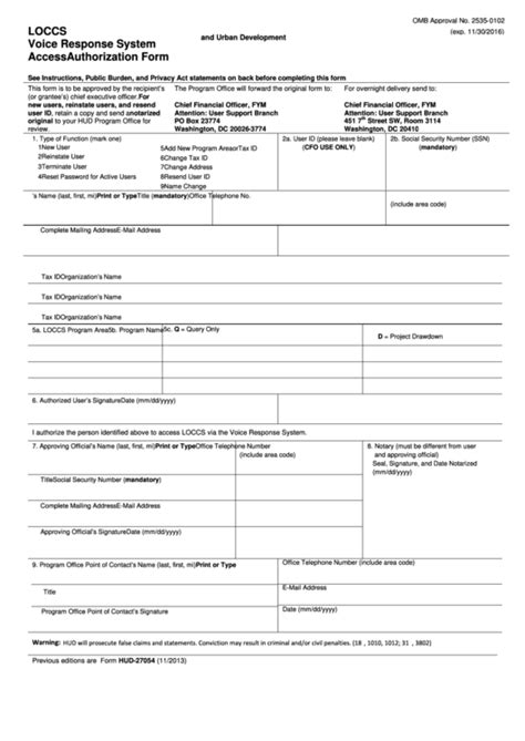 Top Hud Form 27054 Templates Free To Download In Pdf Format