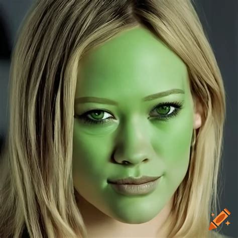 Hilary Duff As The Green Faced Character The Mask In A Realistic 8k Rendition On Craiyon