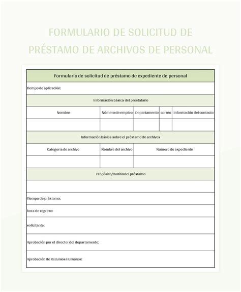 Plantilla De Formato Excel Formulario De Solicitud De Préstamo De