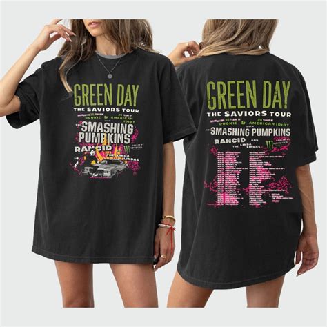 Green Day The Saviors Tour T Shirt Green Day Band Etsy