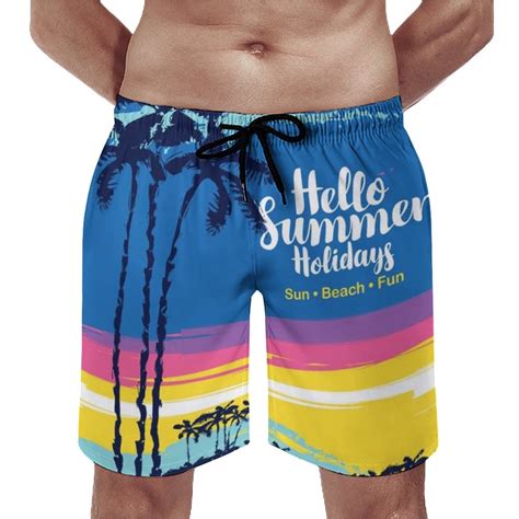 Pzocapte Fourth Of July Board Shorts Men Mens 9 Inch Swim Trunks 7 Inch