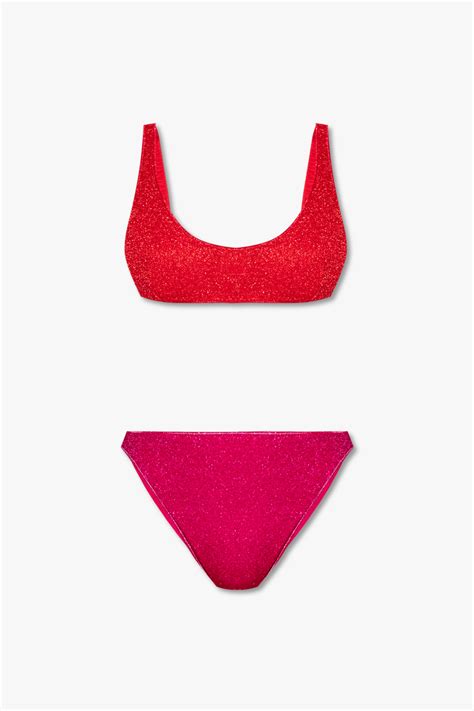 Red Bikini With Lurex Finish Oseree Vitkac Gb