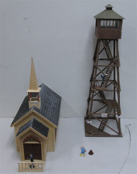 Pola G1809 St. Michaels G Scale Church & Piko 62222 G Scale Watch Tower ...