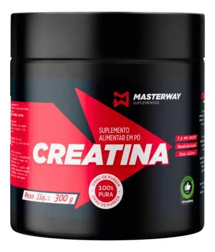 Creatina Monohidratada 300g 100 Pura Masterway Sabor Natural Frete