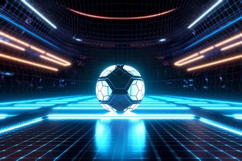 Premium AI Image Futsal Ball Poster Concept In The Center Of A