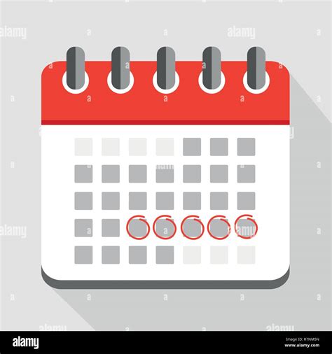 Calendar Circled Date Stock Vector Images Alamy