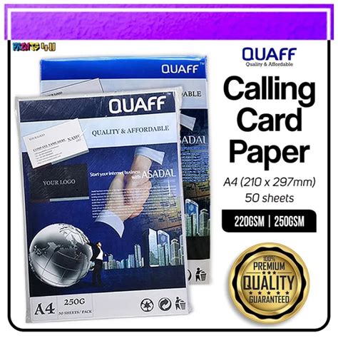 A Size Quaff Calling Card Paper Matte Double Sided Gsm Gsm