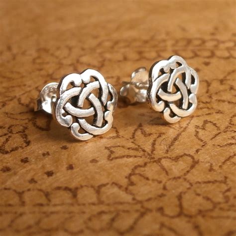 Celtic Knot Stud Earrings Sterling Silver Silver Willow Jewellery