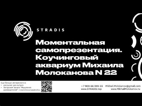 Моментальная самопрезентация. Коучинговый аквариум Михаила Молоканова N ...