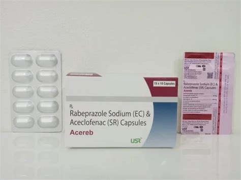 Rabeprazole Sodium Ec And Aceclofenac Sr Capsules At Rs 189 Box