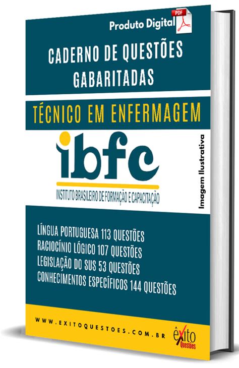 Caderno De Quest Es Gabaritadas T Cnico Em Enfermagem Ibfc Xito