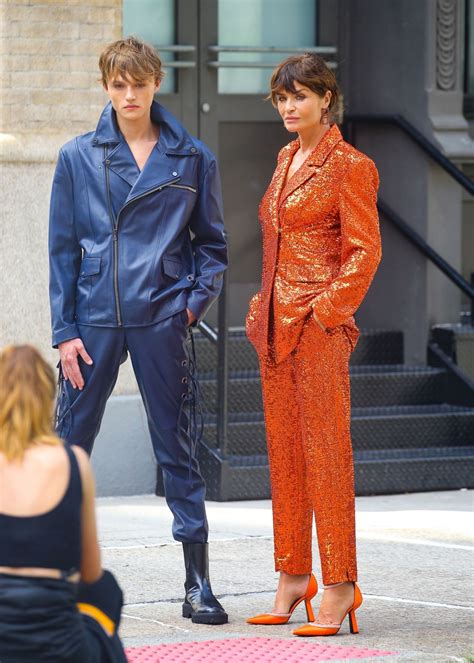 Helena Christensen And Her Son Mingus Reedus At A Photoshoot In New York 09 13 2022 Hawtcelebs