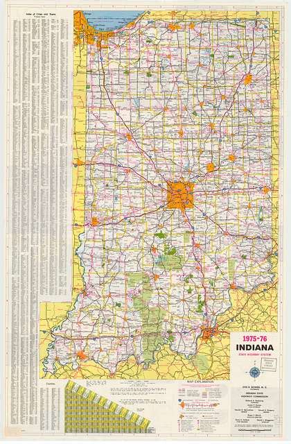 1975 1976 Indiana State Highway System