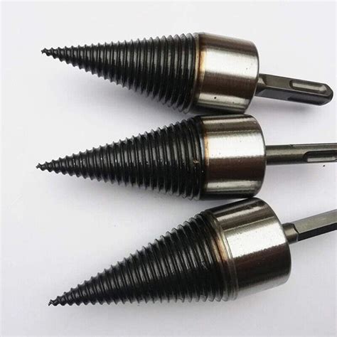 Firewood Drill Bit Wood Splitter 4 Pcs Firewood Log Splitter Drill Bit