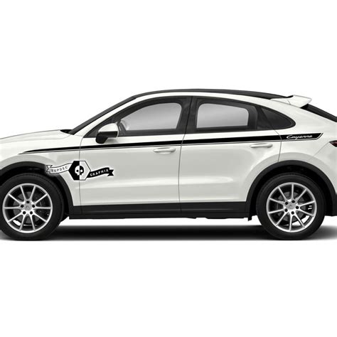 Porsche Cayenne Turbo Side Line Stripes Decals Stickers