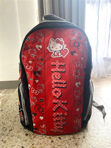 Authentic Hello Kitty Backpack Hello Kitty Bag In Red And Black School Bag Sanrio Hk Bag