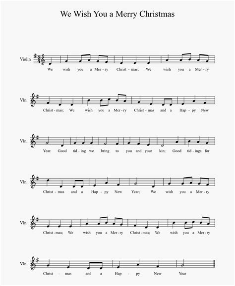 We Wish You A Merry Christmas Lyrics We Wish You Merry Christmas Violin Sheet Music Free