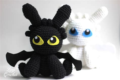 Night Fury Light Fury Toothless Amigurumi Crochet Pattern Etsy