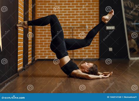 Hip Hop Performer Upside Down Motion On Street Stock Photography