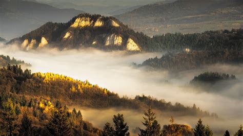 Three Crowns Mountains Landscape River