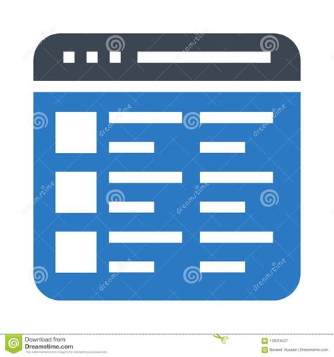 Web Layout Glyphs Double Color Icon Stock Illustration Illustration