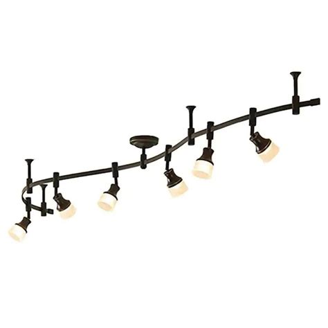 Allen Roth Sloan 6 Light 96 In Bronze Dimmable Led Flexible Track