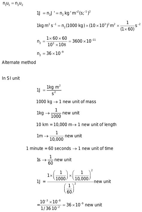 In A System Of Units The Unit Of Mass Is 1000kg Length Is 10km And The Unit Of Time Is 1minute