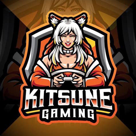 Logo De La Mascotte Kitsune Esport Illustration De Vecteur