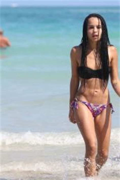 Zoe Kravitz In A Bikini At A Beach In Miami March Celebmafia